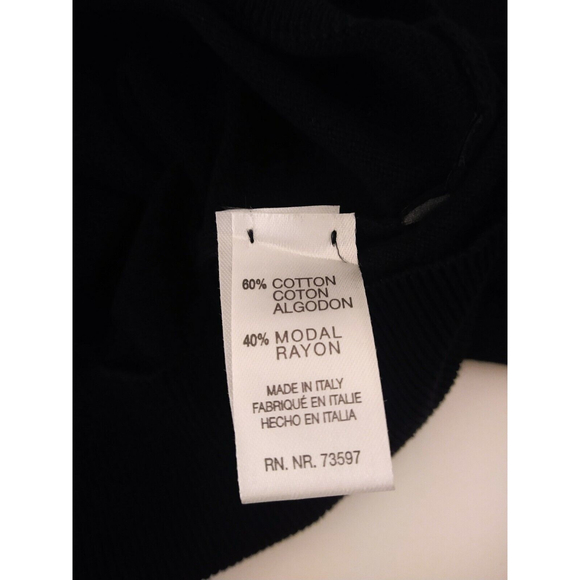 Raffi Linea Uomo Mens Short Sleeve Black Sweater Modal Made In Italy NWT SZ M - Picture 8 of 9